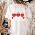 I Teach The Cutest Apples In The Orchard Cute Fall Teacher Women's Comfort Colors T-Shirt Back Print Ivory I Teach The Cutest Apples In The Orchard Cute Fall Teacher Women's Comfort Colors T-Shirt Back Print Ivory