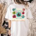I Teach The Cutest Little Monsters Teacher Halloween Outfit Women's Comfort Colors T-Shirt Back Print Ivory I Teach The Cutest Little Monsters Teacher Halloween Outfit Women's Comfort Colors T-Shirt Back Print Ivory