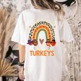 I Teach The Cutest Little Turkeys Thanksgiving Teacher Men Women Girls Kids Women's Comfort Colors T-Shirt Back Print Ivory I Teach The Cutest Little Turkeys Thanksgiving Teacher Men Women Girls Kids Women's Comfort Colors T-Shirt Back Print Ivory