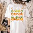 I Teach The Cutest Pumpkins Halloween Teacher Women's Comfort Colors T-Shirt Back Print Ivory I Teach The Cutest Pumpkins Halloween Teacher Women's Comfort Colors T-Shirt Back Print Ivory