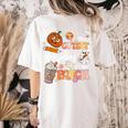 I Teach The Cutest Pumpkins In The Patch Halloween Teacher Women's Comfort Colors T-Shirt Back Print Ivory