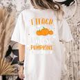 I Teach The Cutest Pumpkins In The Patch Teacher School For Men Women Kids Women's Comfort Colors T-Shirt Back Print Ivory I Teach The Cutest Pumpkins In The Patch Teacher School For Men Women Kids Women's Comfort Colors T-Shirt Back Print Ivory