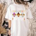 I Teach The Cutest Turkeys School Teachers Thanksgiving Women's Comfort Colors T-Shirt Back Print Ivory