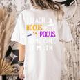 I Teach Hocus Pocus Some Call It Math Teacher Women's Comfort Colors T-Shirt Back Print Ivory