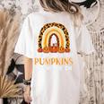 Teach Leopard Rainbow Cute Halloween Costume Teacher Women Women's Comfort Colors T-Shirt Back Print Ivory Teach Leopard Rainbow Cute Halloween Costume Teacher Women Women's Comfort Colors T-Shirt Back Print Ivory