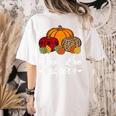 Teach Love Inspire Autumn Fall Plaid Leopard Pumpkin Teacher For Men Women Kids Women's Comfort Colors T-Shirt Back Print Ivory