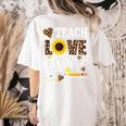 TEACH LOVE INSPIRE Teacher Sunflower Appreciation Women's Comfort Colors T-Shirt Back Print Ivory TEACH LOVE INSPIRE Teacher Sunflower Appreciation Women's Comfort Colors T-Shirt Back Print Ivory