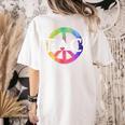 Teach Peace For Teachers And Educators Counselor Women's Comfort Colors T-Shirt Back Print Ivory Teach Peace For Teachers And Educators Counselor Women's Comfort Colors T-Shirt Back Print Ivory