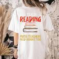 I Teach Reading Because Math Teachers Need Heroes Too Men Women Women's Comfort Colors T-Shirt Back Print Ivory I Teach Reading Because Math Teachers Need Heroes Too Men Women Women's Comfort Colors T-Shirt Back Print Ivory