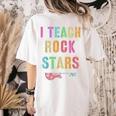 I TEACH ROCKSTARS Band Vibes Teacher Rocks My Music Teaching Women's Comfort Colors T-Shirt Back Print Ivory