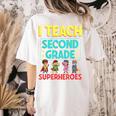 I Teach Second Grade Superheroes Teacher Superhero Women's Comfort Colors T-Shirt Back Print Ivory I Teach Second Grade Superheroes Teacher Superhero Women's Comfort Colors T-Shirt Back Print Ivory