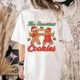 I Teach The Smartest Cookies In The Batch Teacher Christmas For Men Women Kids Women's Comfort Colors T-Shirt Back Print Ivory