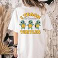 I Teach The Smartest Turtles Thanksgiving Proud Teacher Job Women's Comfort Colors T-Shirt Back Print Ivory I Teach The Smartest Turtles Thanksgiving Proud Teacher Job Women's Comfort Colors T-Shirt Back Print Ivory