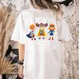 I Teach Superheroes Cute Back To School Teacher Women's Comfort Colors T-Shirt Back Print Ivory