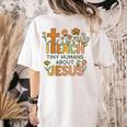 I Teach Tiny Humans About Jesus Christian Teacher Religious Women's Comfort Colors T-Shirt Back Print Ivory I Teach Tiny Humans About Jesus Christian Teacher Religious Women's Comfort Colors T-Shirt Back Print Ivory