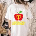 I Teach What's Your Superpower Superhero Teacher Women's Comfort Colors T-Shirt Back Print Ivory