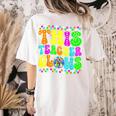 This Teacher 80s 90s Teachers's Day Glows Last Day Of School Women's Comfort Colors T-Shirt Back Print Ivory This Teacher 80s 90s Teachers's Day Glows Last Day Of School Women's Comfort Colors T-Shirt Back Print Ivory
