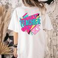 Teacher 90s Retro Colorful Teacher Of The 90s Back To School Women's Comfort Colors T-Shirt Back Print Ivory Teacher 90s Retro Colorful Teacher Of The 90s Back To School Women's Comfort Colors T-Shirt Back Print Ivory