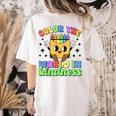 Teacher Back To School Color In Kindness Crayon Pencil Women's Comfort Colors T-Shirt Back Print Ivory