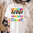 Teacher We Are Like A Box Of Crayons Back To School Women's Comfort Colors T-Shirt Back Print Ivory Teacher We Are Like A Box Of Crayons Back To School Women's Comfort Colors T-Shirt Back Print Ivory
