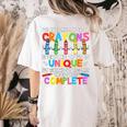Teacher We Are Like a Box Of Crayons For Men Women Kids Women's Comfort Colors T-Shirt Back Print Ivory