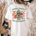 Teacher Christmas Rockin' Around The Classroom Men Women Kids Women's Comfort Colors T-Shirt Back Print Ivory