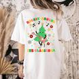 Teacher Christmas Shirts Pajama Matching Rockin' Around The Classroom -Adult Short Sleeve Small Modern Festive Christmas Teacher Xmas Vibes T-Shirt Women's Comfort Colors T-Shirt Back Print Ivory