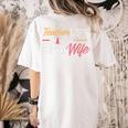 Teacher And Firefighter Wife Shirt Teacher Life Fire Wife Women's Comfort Colors T-Shirt Back Print Ivory