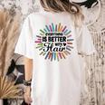Teacher Flair Pen Art Lover School Supplies Women's Comfort Colors T-Shirt Back Print Ivory Teacher Flair Pen Art Lover School Supplies Women's Comfort Colors T-Shirt Back Print Ivory