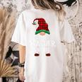 Teacher Gnome Xmas Family Matching Plaid Christmas Gnomes Women's Comfort Colors T-Shirt Back Print Ivory Teacher Gnome Xmas Family Matching Plaid Christmas Gnomes Women's Comfort Colors T-Shirt Back Print Ivory
