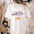 Teacher Library Read Book Club Piggie Elephant Pigeons Men Women Kids Women's Comfort Colors T-Shirt Back Print Ivory