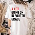 Teacher A Lot Going On In Fourth Grade Back To School Women's Comfort Colors T-Shirt Back Print Ivory
