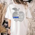 This Teacher Loves Her Police Officer Wife Saying Women's Comfort Colors T-Shirt Back Print Ivory