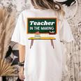 Teacher In The Making Future Teacher Kids Back To School Women's Comfort Colors T-Shirt Back Print Ivory