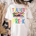 Teacher Of Pre K Superheroes Teacher New School Year Men Women Women's Comfort Colors T-Shirt Back Print Ivory