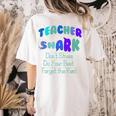Teacher Shark Don't Stress Do Your Best Forget The Rest Women's Comfort Colors T-Shirt Back Print Ivory