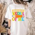 My Teacher Survived 100 Days Of Me 100th Day Of School Kids Women's Comfort Colors T-Shirt Back Print Ivory