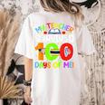 My Teacher Survived 100 Days Of Me 100 Days Of School Women's Comfort Colors T-Shirt Back Print Ivory