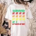 My Teacher Survived 67 Days Of Me School Kids Costume Women's Comfort Colors T-Shirt Back Print Ivory My Teacher Survived 67 Days Of Me School Kids Costume Women's Comfort Colors T-Shirt Back Print Ivory