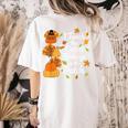 Teacher Thanksgiving I Teach The Cutest Turkeys In The Patch Women's Comfort Colors T-Shirt Back Print Ivory