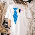 Teacher Tie & Pocket Protector Costume School Women's Comfort Colors T-Shirt Back Print Ivory Teacher Tie & Pocket Protector Costume School Women's Comfort Colors T-Shirt Back Print Ivory