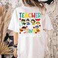 Teacher Of Tiny Superheroes Teach 100th Day Of School Men Women Girls Kids Women's Comfort Colors T-Shirt Back Print Ivory Teacher Of Tiny Superheroes Teach 100th Day Of School Men Women Girls Kids Women's Comfort Colors T-Shirt Back Print Ivory