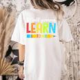 Teacher Y'All Gonna Learn Today First Day Of School Women's Comfort Colors T-Shirt Back Print Ivory Teacher Y'All Gonna Learn Today First Day Of School Women's Comfort Colors T-Shirt Back Print Ivory