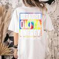 Teacher's Assistant Straight Outta Energy Teaching Tie Dye For Men Women Women's Comfort Colors T-Shirt Back Print Ivory
