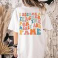 Teachers I Became A Teacher For The Money And Fame Men Women Women's Comfort Colors T-Shirt Back Print Ivory