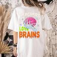 Teachers Love Brains Halloween 2025 Skeleton Costume Women's Comfort Colors T-Shirt Back Print Ivory Teachers Love Brains Halloween 2025 Skeleton Costume Women's Comfort Colors T-Shirt Back Print Ivory