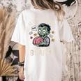 Teachers Love Brains Tee-Shirt Men Women Halloween Teacher Women's Comfort Colors T-Shirt Back Print Ivory