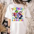 Teachers Are Superheroes Back To School Women's Comfort Colors T-Shirt Back Print Ivory Teachers Are Superheroes Back To School Women's Comfort Colors T-Shirt Back Print Ivory