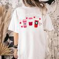 Teachers Valentine Day I Love My Class A Latte Coffee Women Women's Comfort Colors T-Shirt Back Print Ivory