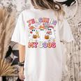 Teaching My Boos Cute Spooky Ghost Teacher Halloween Women Women's Comfort Colors T-Shirt Back Print Ivory